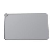 Large Silicone Pet Feeding Mat - Spill-Proof, Easy-to-Clean, Anti-Splash & Anti-Slip, 48cm 48cm*30cm 180g šviesiai pilka spalva