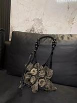 Retro Chinese-Style Plant-Dyed Rose Pleated Tote Bag with Large Capacity juoda