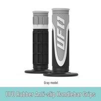 Men's Scooter & Motorcycle Retro Off-road Handlebar Rubber Grips: 22mm & 24mm pilka spalva