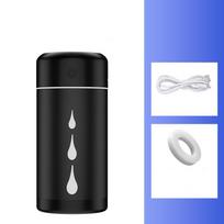 Nešiojamas USB oro drėkintuvas Automobilinis oro valytuvas spalvinga žvaigždėta atmosfera, šviesi namų biuro oro drėkintuvas aromato eterinių aliejų difuzorius Car fragrance juoda