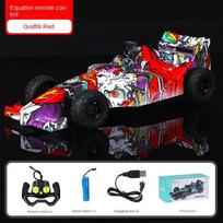 Naujas „Mini F1“ nuotolinio valdymo pultas automobiliui įkraunamas judantis lenktyninis ilgalaikis 2,4 G didelės spartos dreifuojantis sportinis automobilis berniukui, vaikiškas žaislas raudona