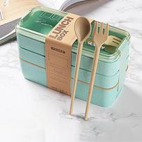 900ml Food Container for Food Bento Box Japanese Thermal Snack Lunch Box for Kids with Compartment Leakproof Lunchbox Dinnerware žalia