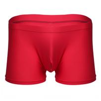 Sexy Men Spandex Boxer Briefs Seamless Sexy Casual Shorts Lingerie Underwear M raudona