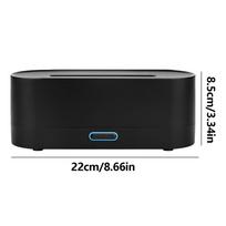 Flame Diffuser Portable Rechargeable Room Humidifier Waterless Auto-Off Protection Simulated Flame Personal Humidifier For Home Black