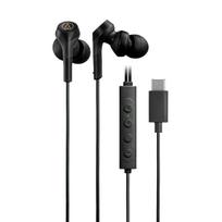 BK Wired Noise No Remote Deep Black Audio-Technica ATH-CKS330NC Earphones, Type-C, Cancelling, 1.2m U-shaped Cord, Lag, Built-in Microphone, Control, juoda
