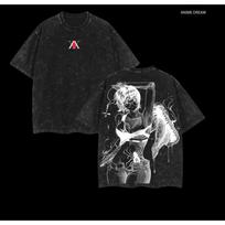 Hunter x Hunter Pakunoda  Phantom Troupe  Vintage Washed Oversized Black T-Shirt | Shonen Anime Fan Unisex Streetwear Tee L