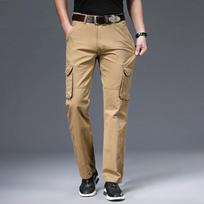 Darbo apranga Kelnės Lauko Vyrai Vasaros Baggy Tiesios Kelnės Pantalones Cargo Camping Kombinezonai Kelnės 29 chaki