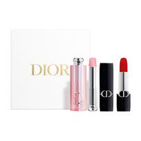 DIOR Lipstick Two-piece set A: Brilliant Blue Gold Lipstick #999 3.5g + Charming Lip Balm #001 3.2g mėlyna