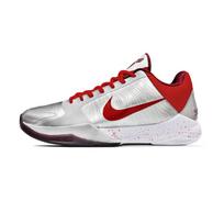 Nike Zoom Kobe 5 Protro Lower Merion Aces Away Cushioning Slip Resistant Low top Basketball Shoes Men's Silver Red IM0557-001(Team258-) 40