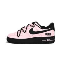 Nike Air Force 1 Low top Skateboard Shoes Women's Black Pink DD8959-001(Team33- ) 38