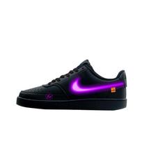 Nike Court Vision Low Wear resistant And Lightweight Low top Skateboard Shoes Unisex Misty Purple DH2987-002(team251-LOGO) 38.5