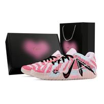 Nike Ja Morant 3 Wild Heart Box Rebound Grip Low top Basketball Shoes Men's Black Pink HF2794-601(Team529--) 43