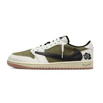 Travis Scott x Jordan Air Jordan 1 Asakusa Travis Scott X AJ1 Low Cushioning Low top Vintage Basketball Shoes Unisex DZ4137-700(Team1698-) 41