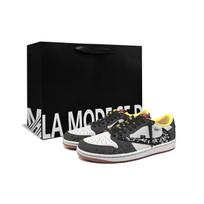 Travis Scott X Nike Air Force 1 Vintage Basketball Shoes Unisex Low Top Gray DZ4137-700(Team1548--BOX) 36
