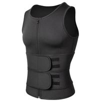 Men Sweat Vest Sauna Suit Waist Trainer Vest for Weight Loss Slimming Body Shaper Workout Tank Tops Shapewear Compression Shirts S juoda