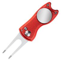 Pop-up Button Golf Repair Tool Foldable Putting Green Fork Golf Divot Repair Tool  Golf Lover sidabras