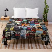 Stephen King Book Covers, Horror Bookworm Throw Blanket valentine gift ideas manga Baby For Baby Blankets 100cmx150cm