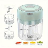 Electric Garlic Crusher, Portable Mini Food Chopper, Small Vegetable Processor for Onion Ginger Herbs juoda