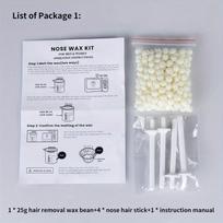 1 Set of Portable Nose Hair Trimming Wax Kit - Unisex Nail Clipping and Beauty Tools with Ergonomic Handle. balta