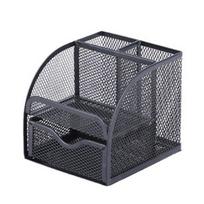 Drawer Style Metal Pen Holder Box 4 Grid Pencil Storage Rack Desk Stationery Organizer  File Style 1
