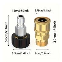 2pcs M22 Swivel Pressure Washer Adapter Set 3/8'' Quick Connect Quick Connection Quick Connect Kit Brass Stainless Steel