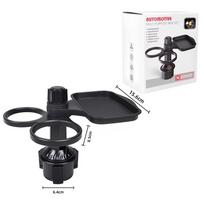 Car Cup Phone Holder Stand Mount Tray 360 Degree Rotation Table Slot Food Organized Adjustable Drink Accesories