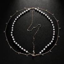 Exotic Feng Shui Pearl Headwear Hair Chain Female Simple Ethnic Style Water Drop Eyebrows Deckle Temperament Bridal Accessories auksinė