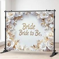 2D Flat Printing Bride to Be Background Cloth for Bridal Events & Photoshoots 47.2x31.5inch/120*80cm