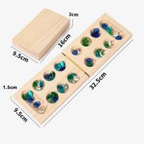 Mancala stalo žaidimų rinkinys Šeimos žaidimai Daugiaspalviai karoliukai Amžius 7+ Medinis sulankstomas vakarėliui, dovanai Suaugusiems, visai šeimai Berniukams, mergaitėms