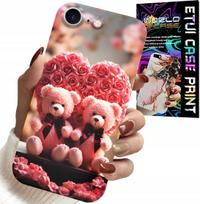 Etui Do Iphone Se / Se2 - Rodzinka Różanych Misiów Serce + Szkło