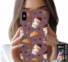Etui Do Iphone Xs Max - Case Z Kawą Rogalikami I Ziarnami W Tle