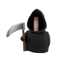 Finger Grim Reaper Figurine with Hooded Cloak and Scythe Handcrafted Resin Model for Desk Decoration and Collectible Display