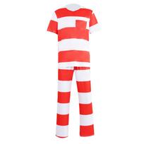Cross-Border Halloween Prisoner Costume Uniform – Adult Striped Role-Play Suit X-Small