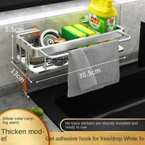 Kitchen Sink Holder Storage Rack Thickened Space Alumimum for Towel Sponge Holder Drain Rack Basket Organizers Bathroom Shelves