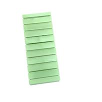 Nail Art Transfer Paper Storage Box Organizer with Multiple Slots for Easy Sorting and Protection of Nail Foils and Decals žalia