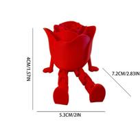 *1pc PLA 3D Printed Red Rose Figurines Home Decoration Crafts Desktop Ornaments Valentine's Day Gifts