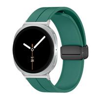 Straps For Samsung Galaxy watch 8/8 classic 46mm 44mm 40mm Sport Silicone Wrist Magnetic Bracelet Correa Galaxy watch Ultra band Galaxy watch Ultra pušies žalios spalvos