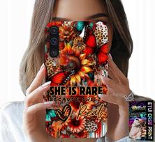 Etui Do Samsung Galaxy A70 - She Is Rare, Słoneczniki, Kwiaty, Motyle