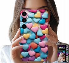 Etui Do Samsung Galaxy S23 Fe - Kolorowe Serca Możliwość Personalizacji