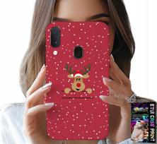 Etui Do Samsung Galaxy A20E - Świąteczny Renifer Mikołaj Święta +Szkło