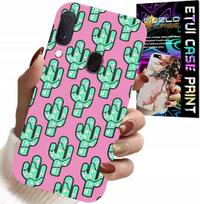 Etui Do Samsung Galaxy A20E - Kaktusy, Kaktus Na Różowym Tle + Folia