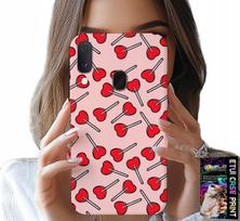 Etui Do Samsung Galaxy A20E - Kobiece, Modne Wzory Lizaki W Serca Case
