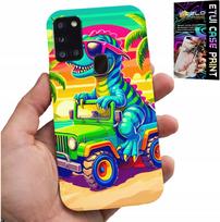 Etui Do Samsung Galaxy A21S - Dinozaur W Ciężarówce Wzory Dla Dzieci