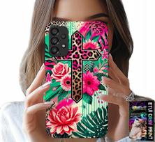 Etui Do Samsung Galaxy A23 5G - Krzyż, Róża Chrześcijaństwo Jezus Plecki