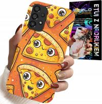 Etui Do Samsung Galaxy A23 5G - Słodkie Uśmiechnięte Pizze Case + Szkło