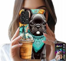 Etui Do Samsung Galaxy A23 5G - Buldog Coffi Love, Słoneczniki, Psi Case