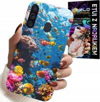 Etui Do Samsung Galaxy A21 - Rafa Kolorowe Rybki Podwodny Świat Rybek