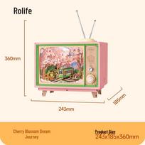 Rolife Cherry Blossom Dream Journey 3D Wooden DIY Music Box Model