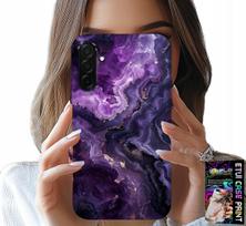 Etui Do Samsung Galaxy A26 5G - Fioletowy Marmurek Modne Kobiece + Szkło