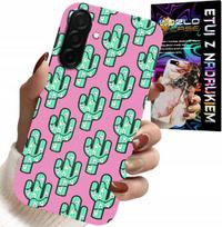 Etui Do Samsung Galaxy A26 5G - Kaktusy, Kaktus Na Różowym Tle + Folia